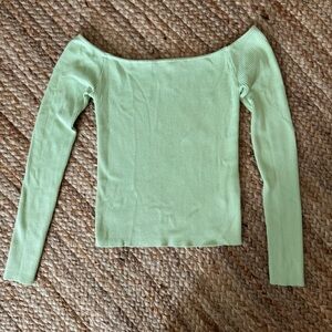 Forever 21 Mint Ribbed Knit Top
